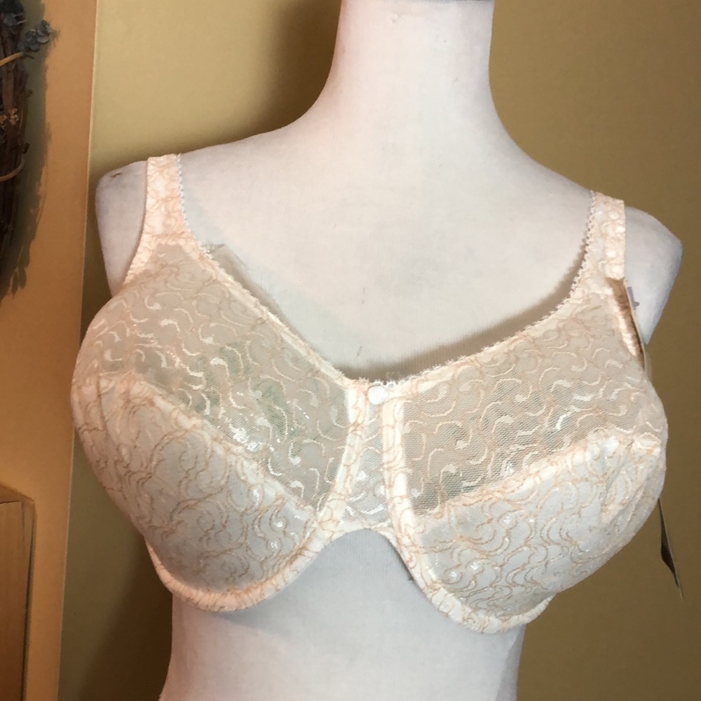 Vintage Y2K BALI Dramatic Lift Fuller Support Size 40DD Styles #3730 Tan/white